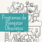 Ilustración minimalista hecha con una sola línea continua que muestra a personas trabajando en una oficina, simbolizando la fluidez, la conexión humana y el trabajo consciente dentro de una organización.