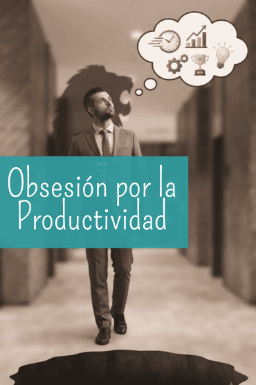 Ejecutivo distraído por pensamientos de productividad y métricas de rendimiento que no ve el agujero en su camino.