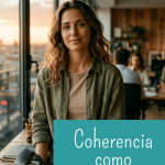 Profesional que sujeta una máscara, simbolizando la autenticidad, la coherencia empresarial y el fin de la disociación en el trabajo.