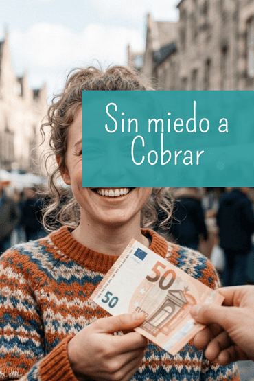 Mujer recibiendo dinero por su trabajo sin miedo a cobrar.
